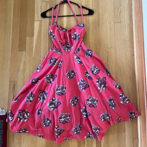 Girls from Savoy Anthropologie Akebon Floral Halter Dress - Picture 2 of 3